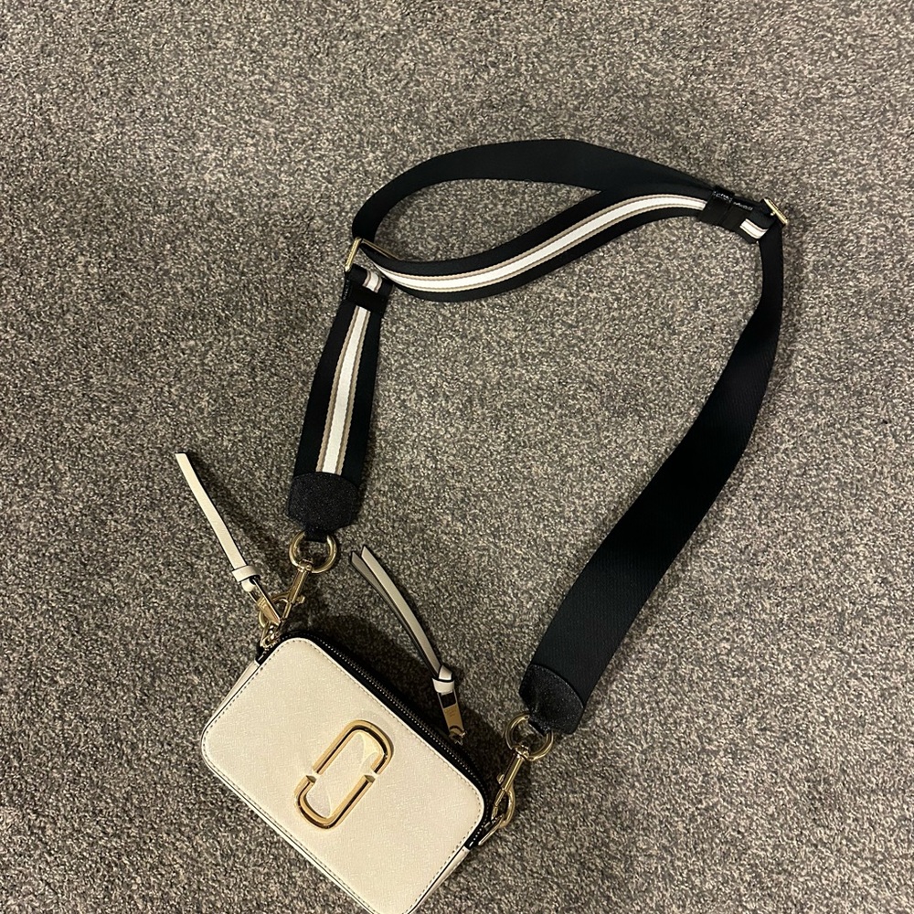 Marc Jacobs Cream and Black Crossbody Bag